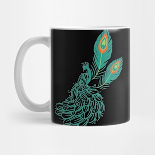 Peacock ,Peacock feather ( Print on front ) Mug